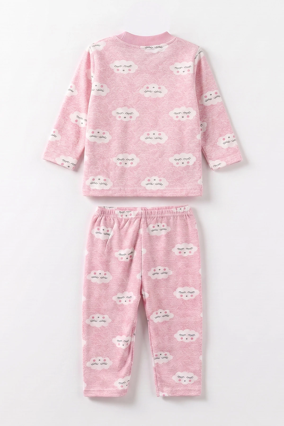Pembe (1-3 Yaş)Bulut Desenli Çocuk Pijama Takımı 477370