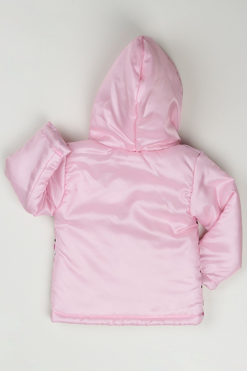 Pembe (1-4 Yaş) Baskılı Kız Çocuk Dolumlu Şişme Mont 89750