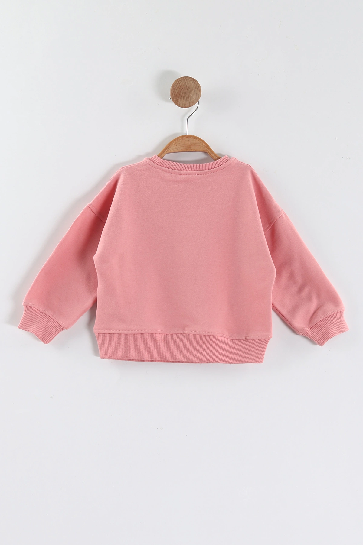 Pembe (1-4 Yaş)Çiçek Motifli Kız Çocuk Sweatshirt 432891