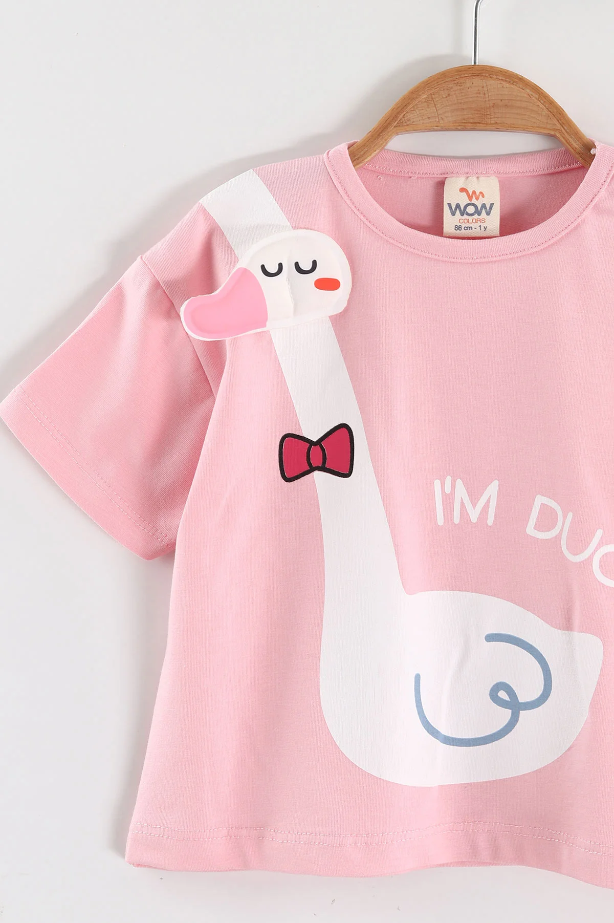 Pembe (1-4 Yaş)Duck Baskılı Şortlu Kız Çocuk Takım 464266