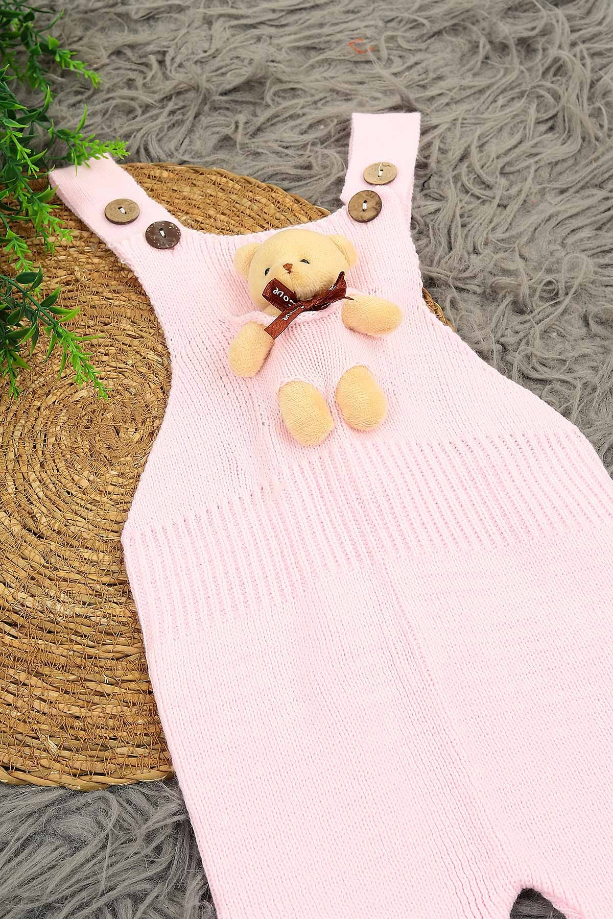Pembe (1-5 Yaş) Ayı Oyuncaklı Kız Çocuk Salopet 153994