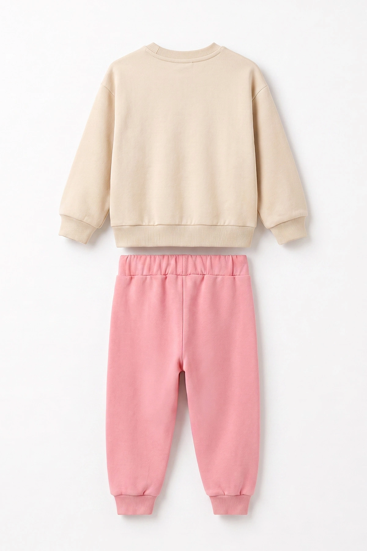 Pembe (1-5 Yaş) Çiçek Baskılı  2 İp Kız  Çocuk 2'li Takım 475632