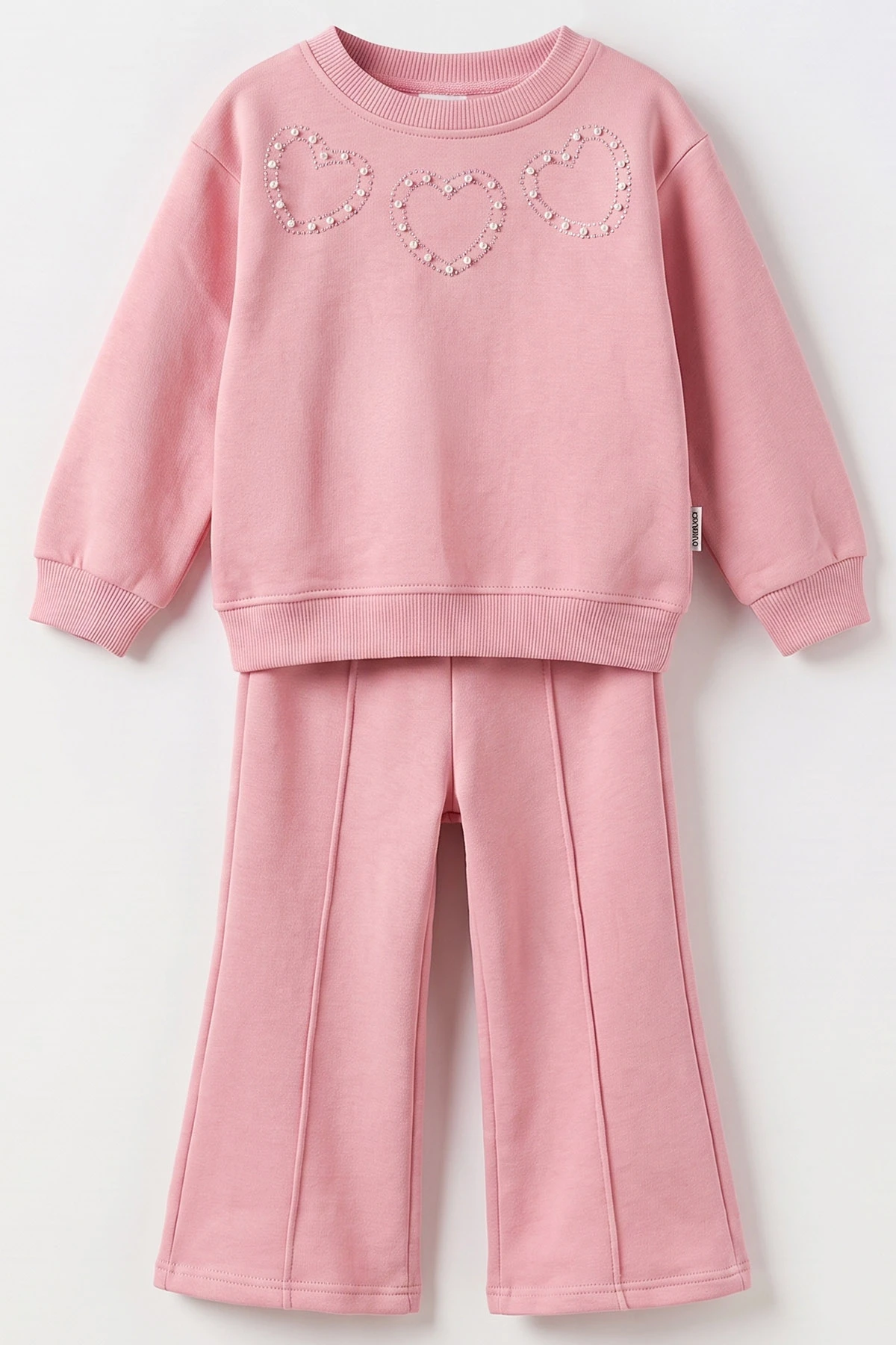 Pembe (1-5 Yaş)  İncili 3 İp Şardonlu Kız Çocuk  Takım 490706