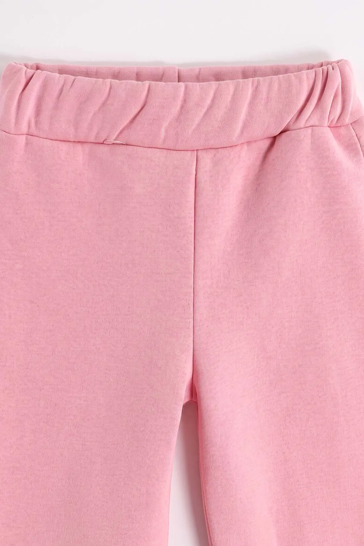 Pembe (1-5 Yaş) Kalın Çizgili Kalbi Peluş Nakışlı 3 İp Şardonlu Kız Çocuk Kışlık Takım 485386