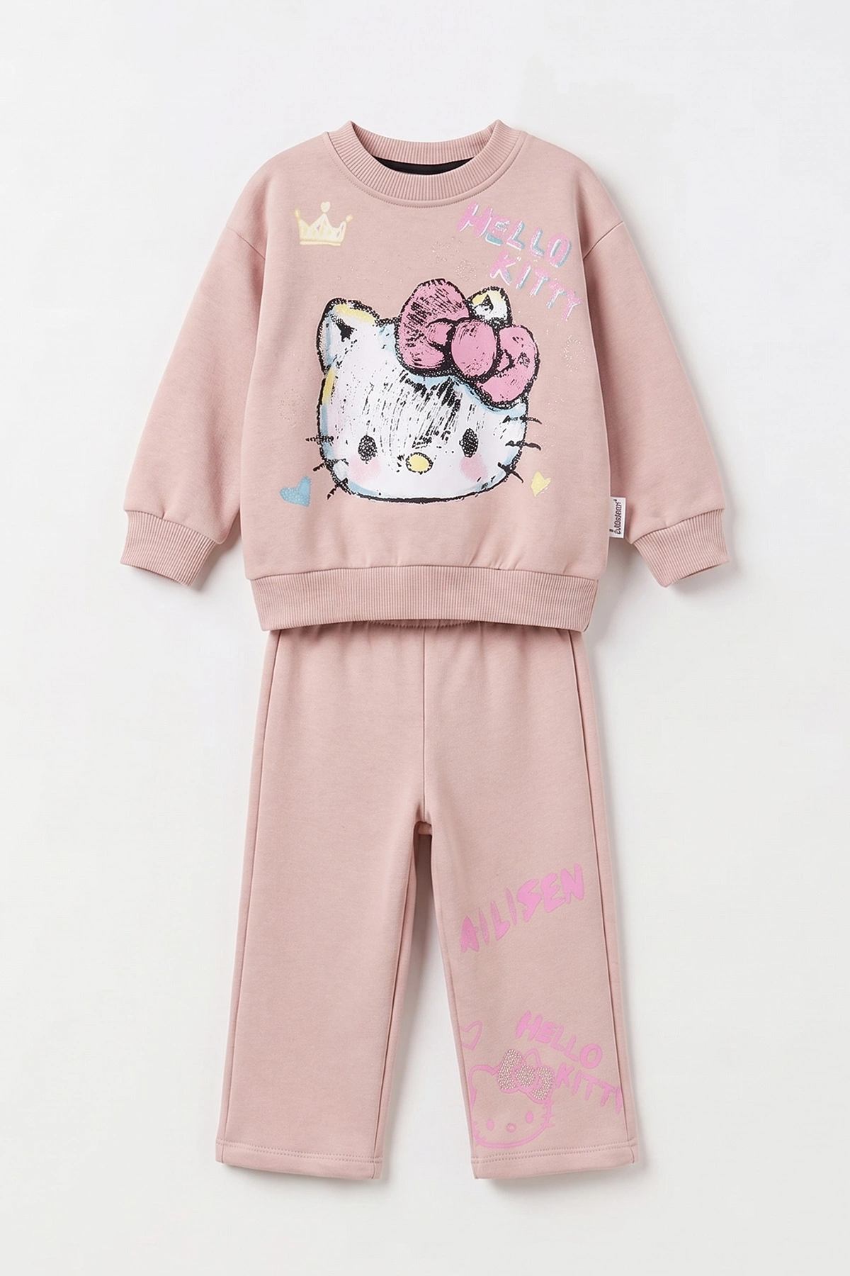 Pembe (1-5 Yaş) Karakter Baskılı 3 İp Şardonlu Kız Çocuk Kışlık Takım 498977