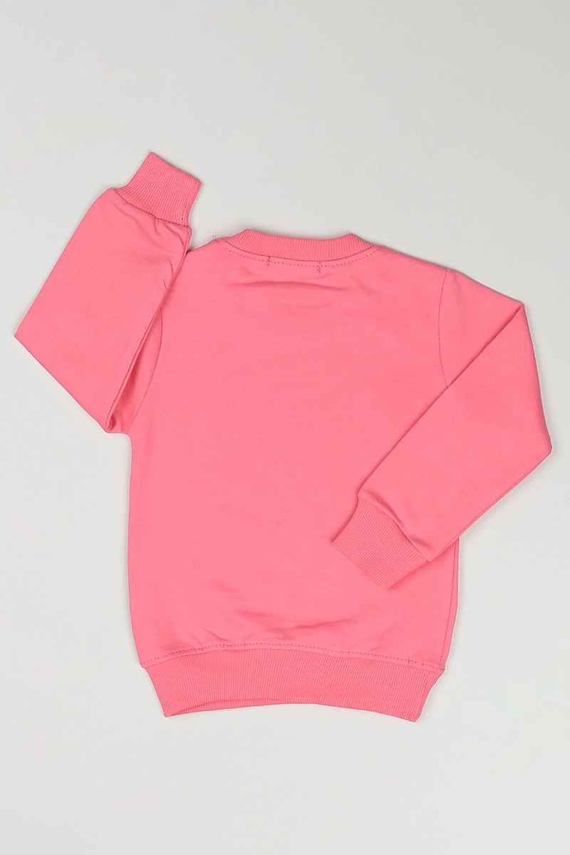 Pembe (1-8 Yaş) Şirin Daisy Duck Baskılı Kız Çocuk Sweatshirt 89625