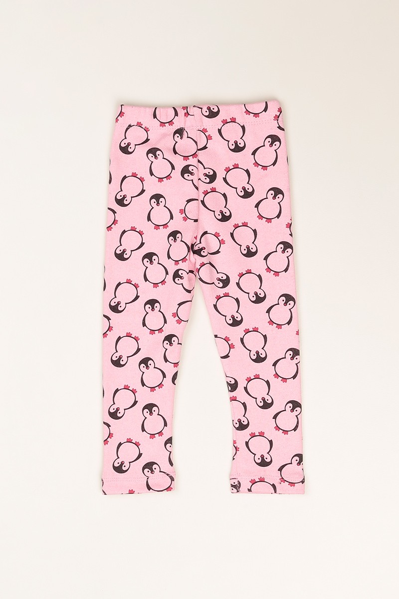 Pembe (1-9 Yaş) Baskılı İçi Şardonlu Kız Çocuk Tayt 82247