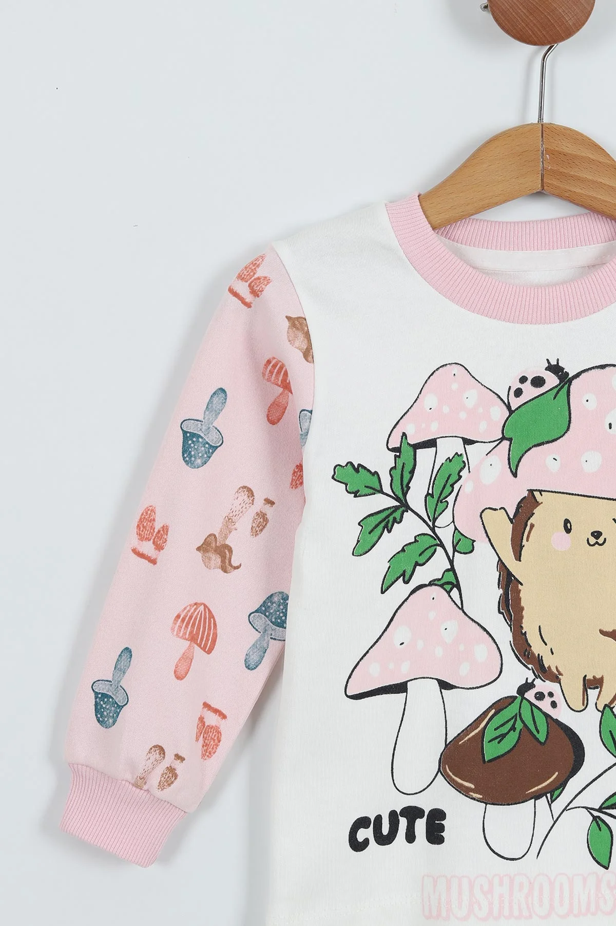 Pembe (1-9 Yaş) Baskılı Kız Çocuk Sweat 275807
