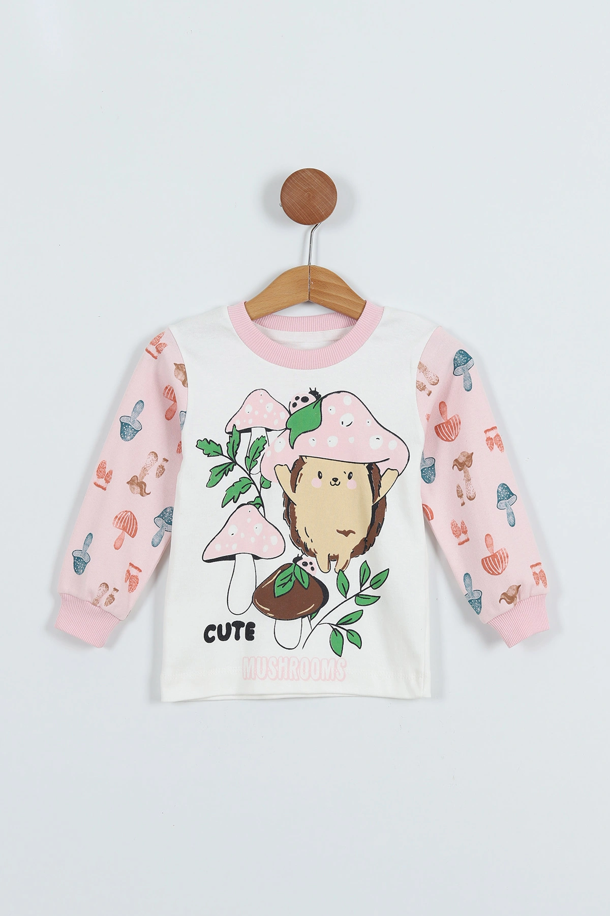 Pembe (1-9 Yaş) Baskılı Kız Çocuk Sweat 275807