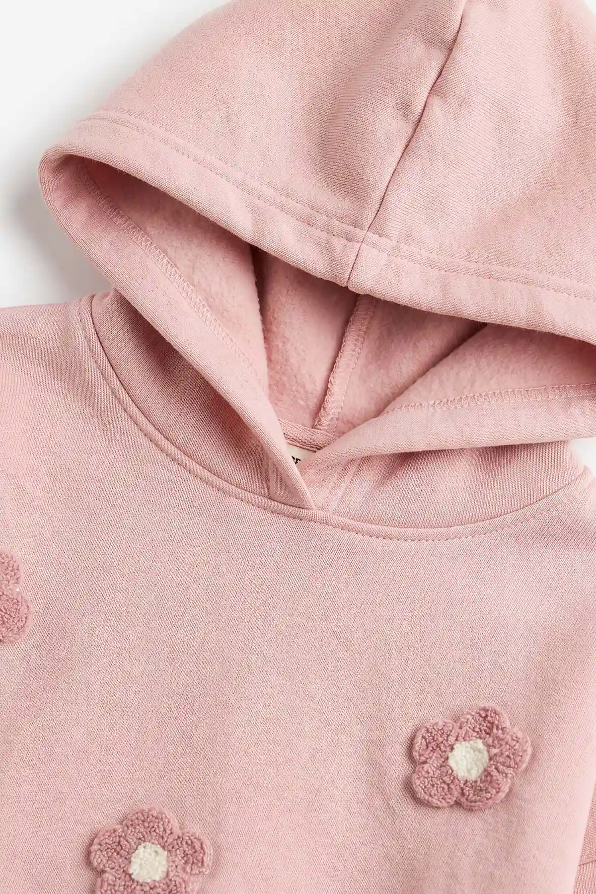 Pembe (1-9 Yaş) Çiçek Nakışlı Kapüşonlu  3 İp Şardonlu Kız Çocuk Kışlık Takım 482824