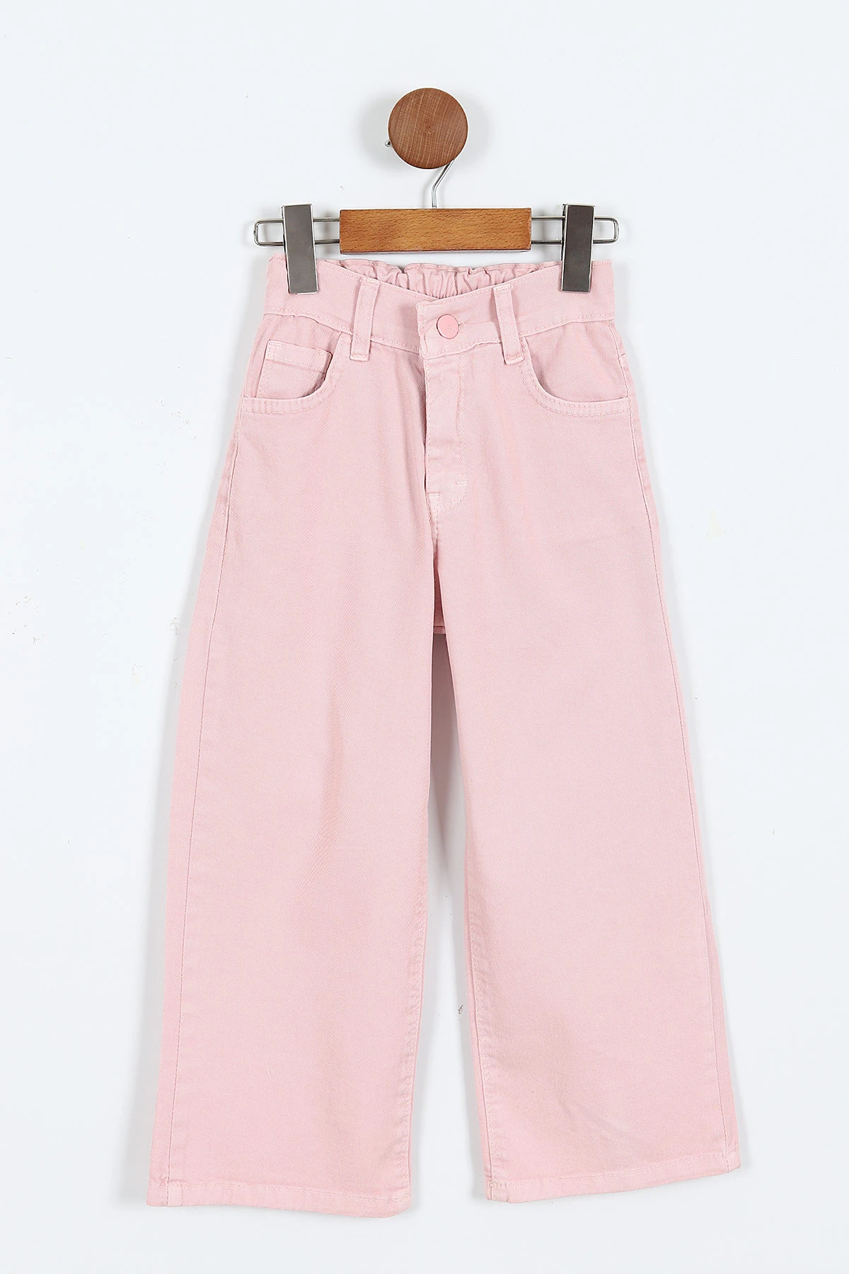 Pembe (1-9 Yaş)Happy Baskılı Tişörtlü Gabardin Pantolon ve Ceketli    Kız Çocuk 3'lü Takım 413514