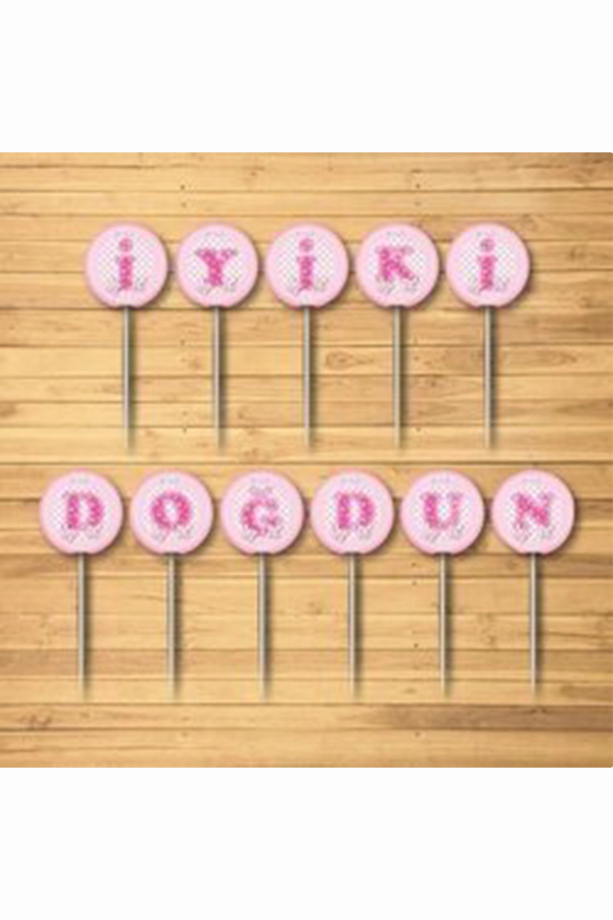 Pembe 10'lu Kürdan İyi Ki Doğdun Yazılı 302704