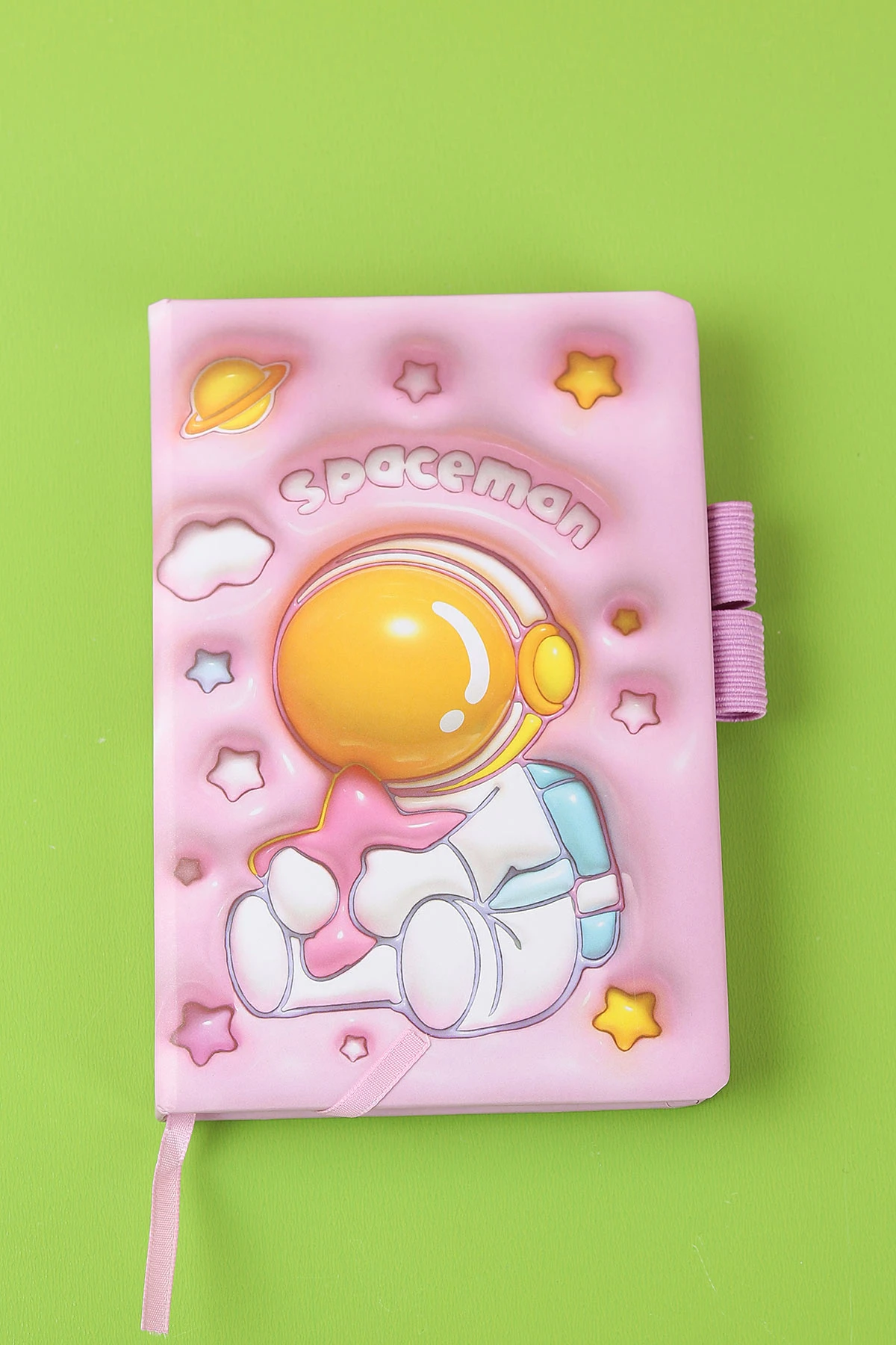 Pembe 11x16 Cm Astronot Desenli Bloknot Not Defteri 291066