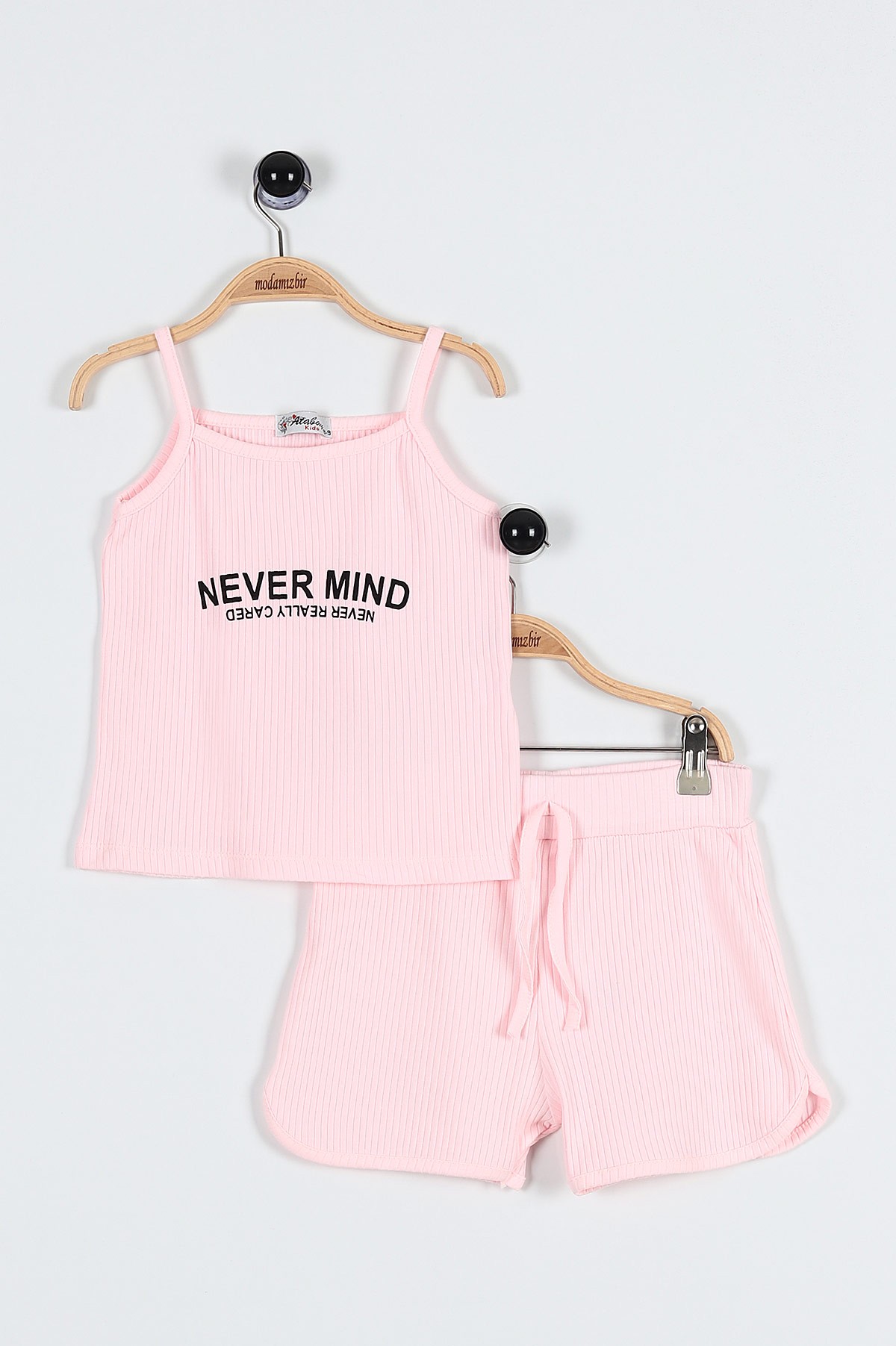 Pembe (13-16 Yaş) Never Mınd Baskılı Kız Çocuk Takım 185011