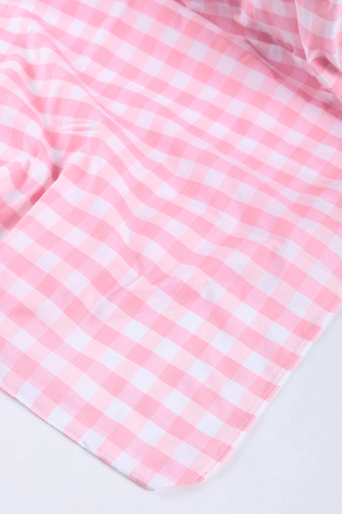 Pembe 160x170 Kare Desenli Pötikareli Piknik Örtüsü 240223