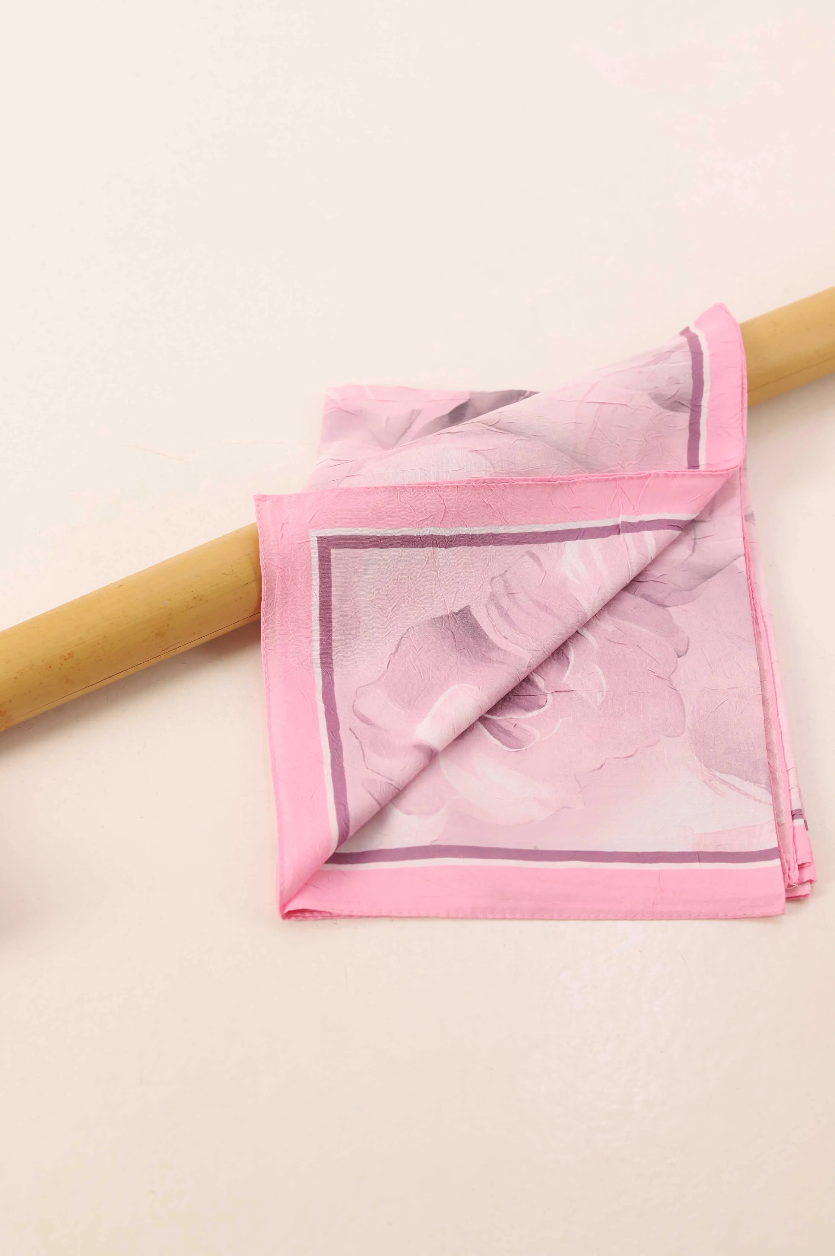 Pembe 180x75 Cm Our Fashion Dijital Baskılı Desenli Bambu Kraş Şal 396719