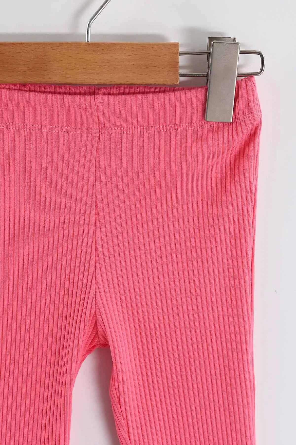 Pembe (2-10 Yaş)   Fitilli Paça Fırfırlı Kız Çocuk Tayt 460240