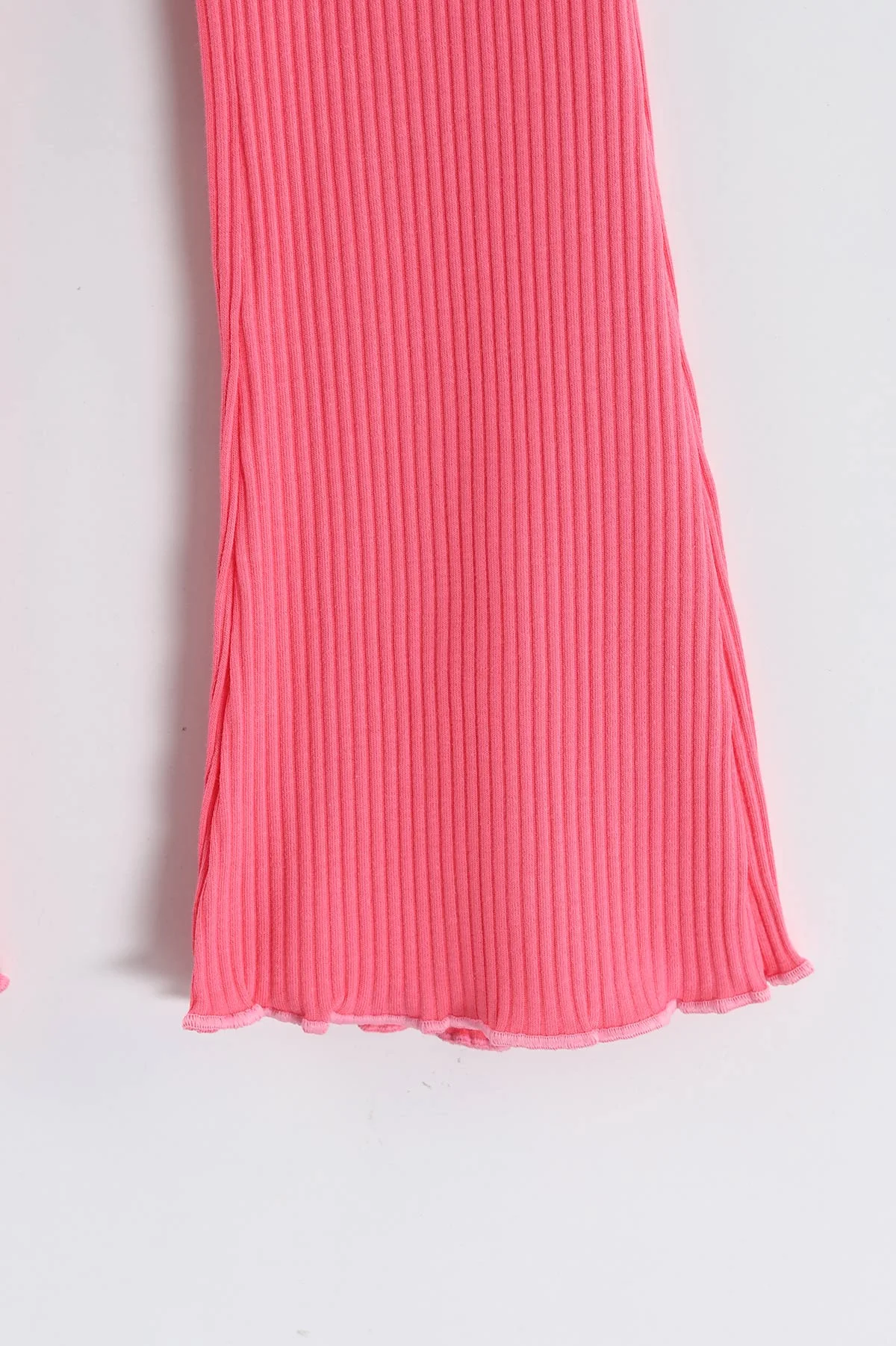Pembe (2-10 Yaş)   Fitilli Paça Fırfırlı Kız Çocuk Tayt 460240