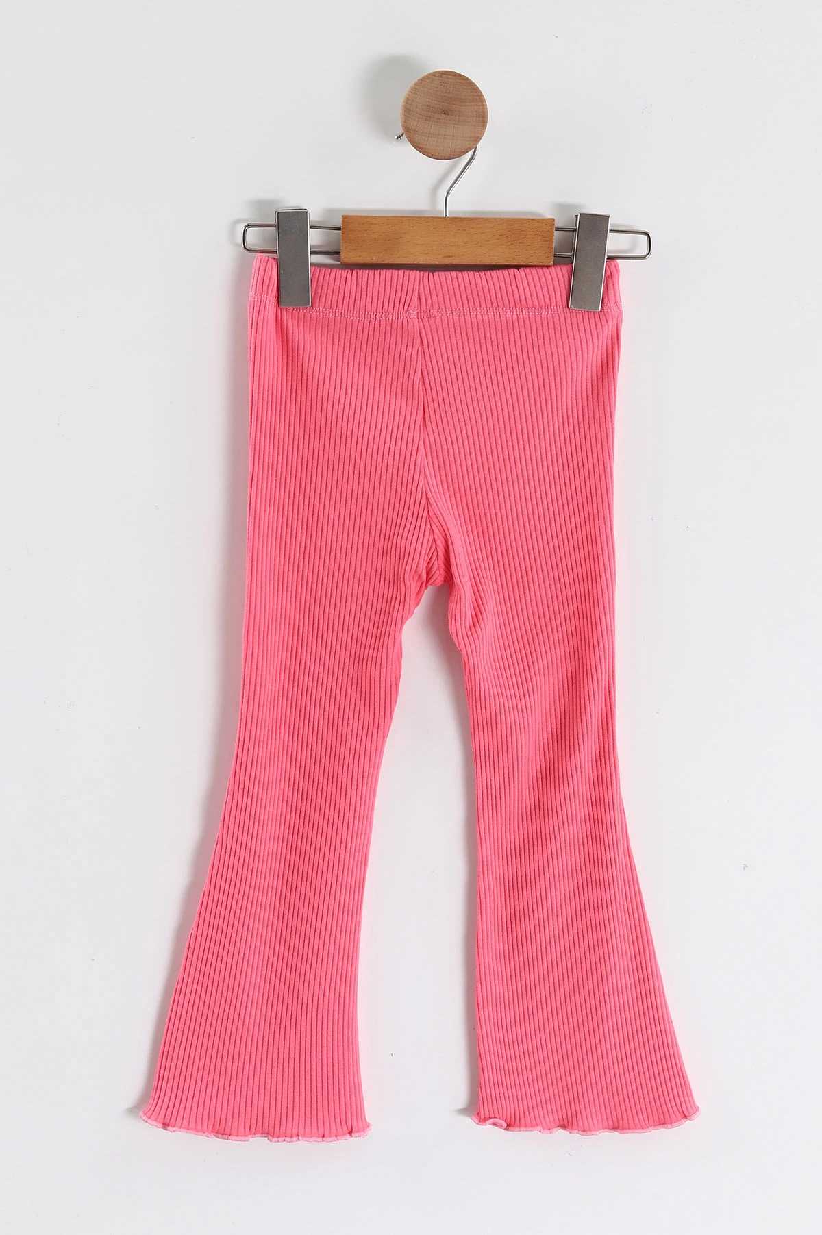 Pembe (2-10 Yaş)   Fitilli Paça Fırfırlı Kız Çocuk Tayt 460240