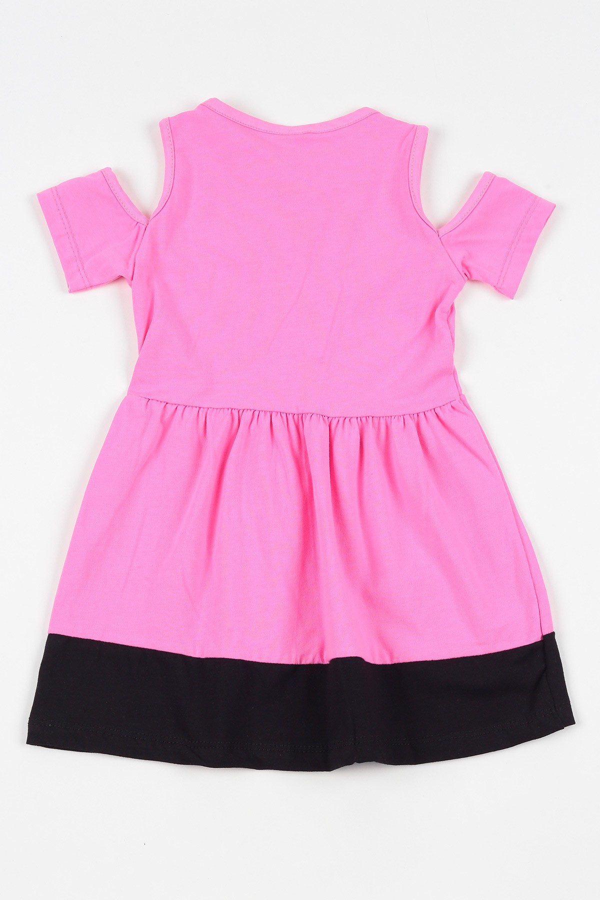 Pembe (2-10 yaş) Sweet Duck Baskıllı Pullu  Kız Çocuk Elbise 108701