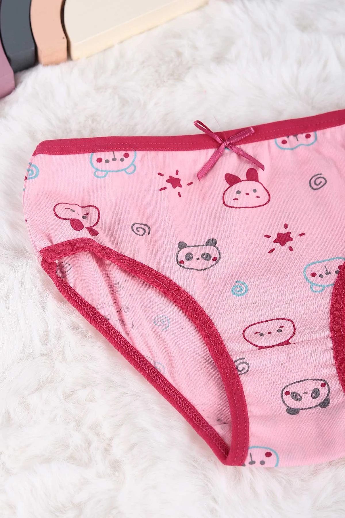 Pembe (2-11 Yaş) Baskılı Fiyonklu Kız Çocuk Külot 233345