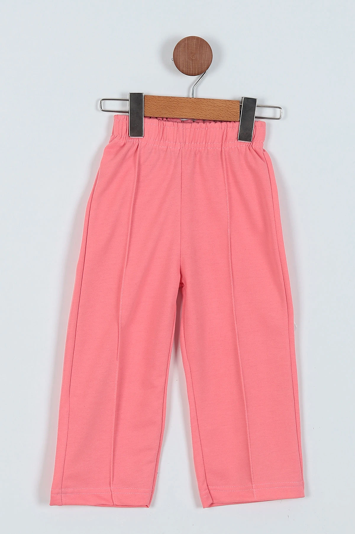 Pembe (2-11 Yaş) Baskılı Kol Fırfırlı Çimalı Kız Çocuk Takım 229365