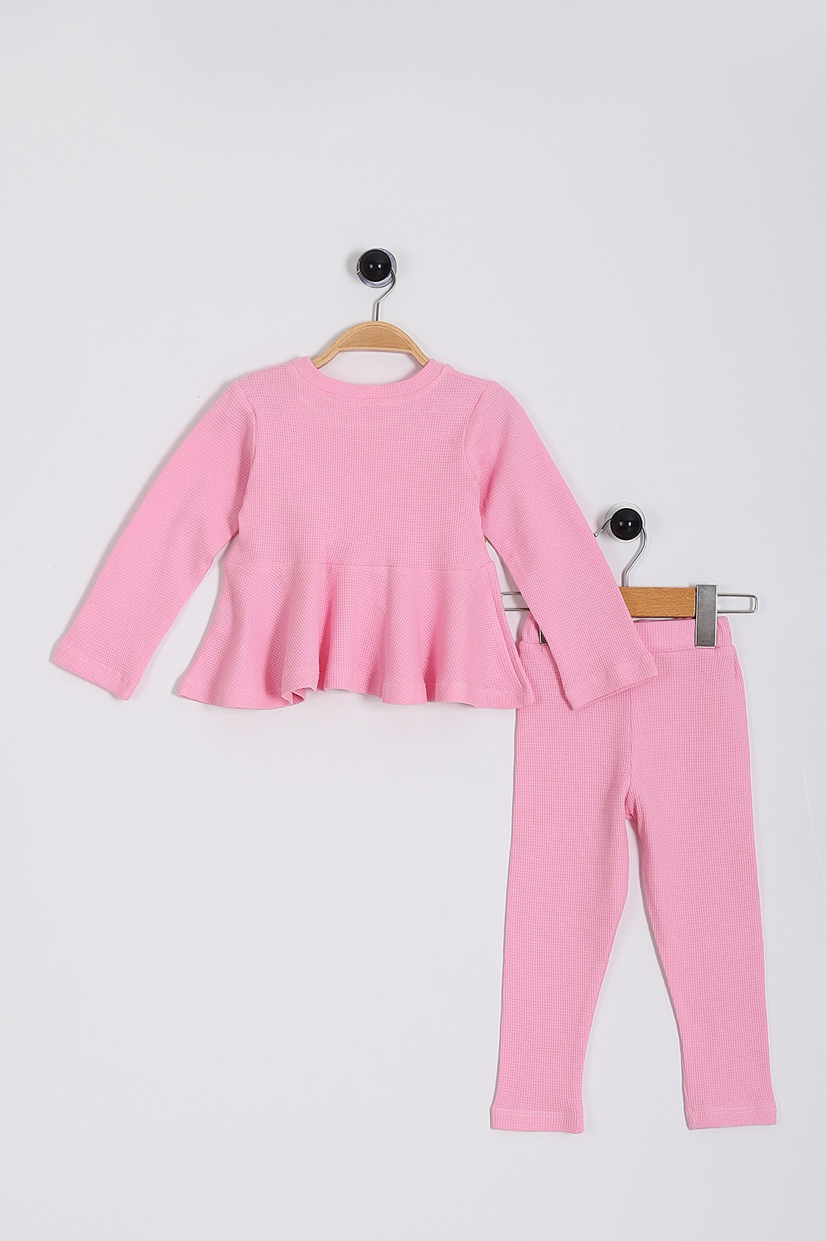 Pembe (2-5 Yaş) Çiçek Baskılı Altı Fırfırlı Kız Çocuk Takım 198318