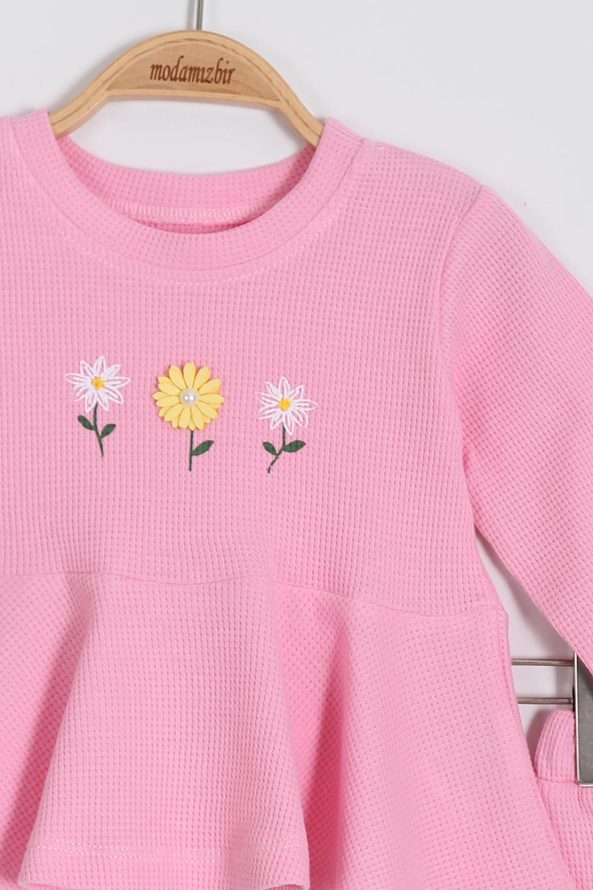 Pembe (2-5 Yaş) Çiçek Baskılı Altı Fırfırlı Kız Çocuk Takım 198318