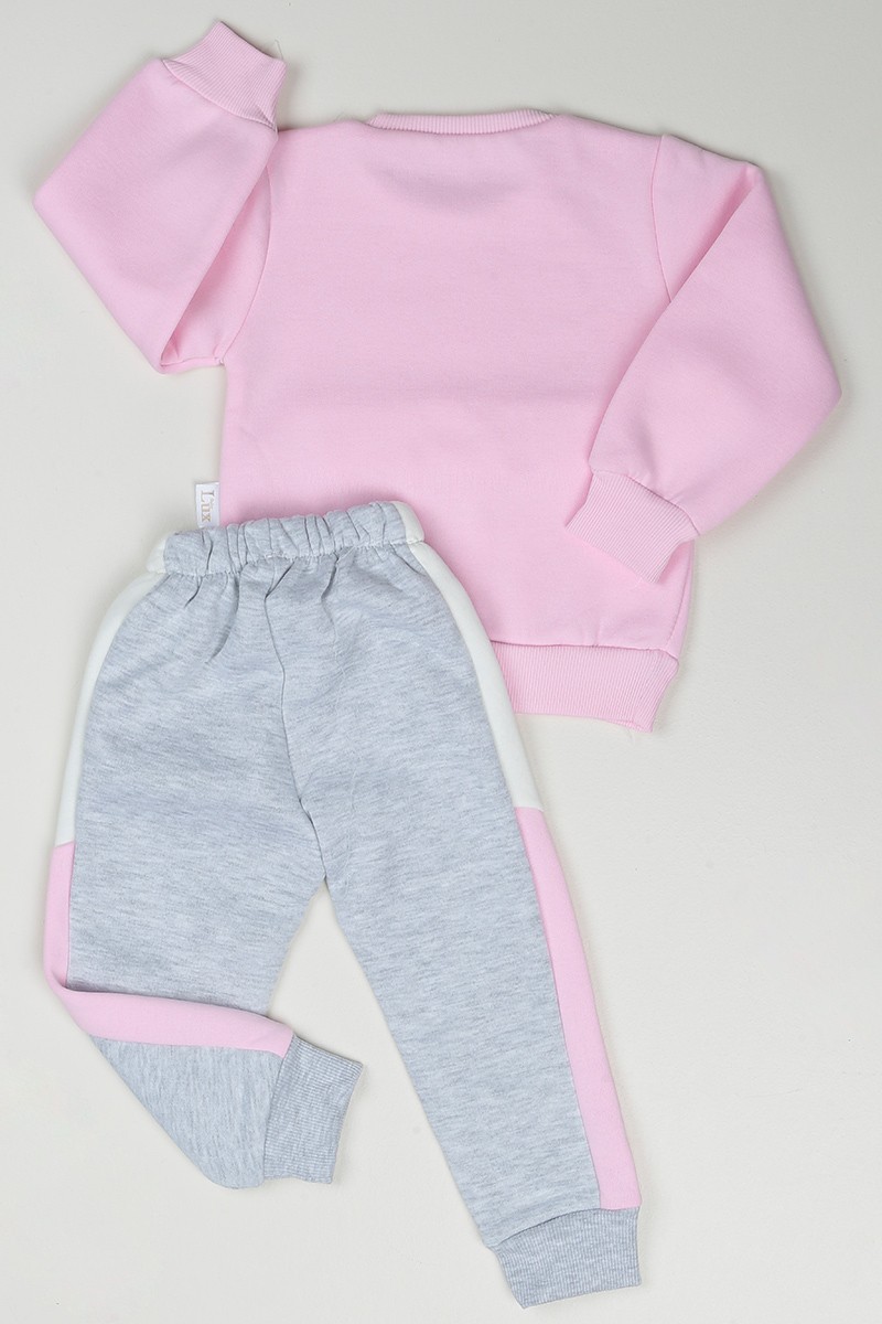 Pembe (2-5 Yaş) Cici Kedili Baskılı Kız Çocuk Takım 89726