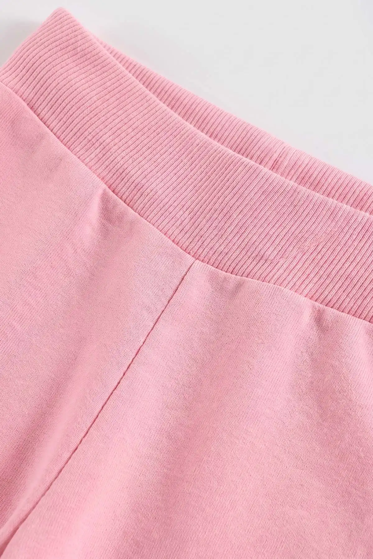 Pembe (2-5 Yaş) Fiyonk Baskılı Fırfırlı Kız Çocuk Takım 476153