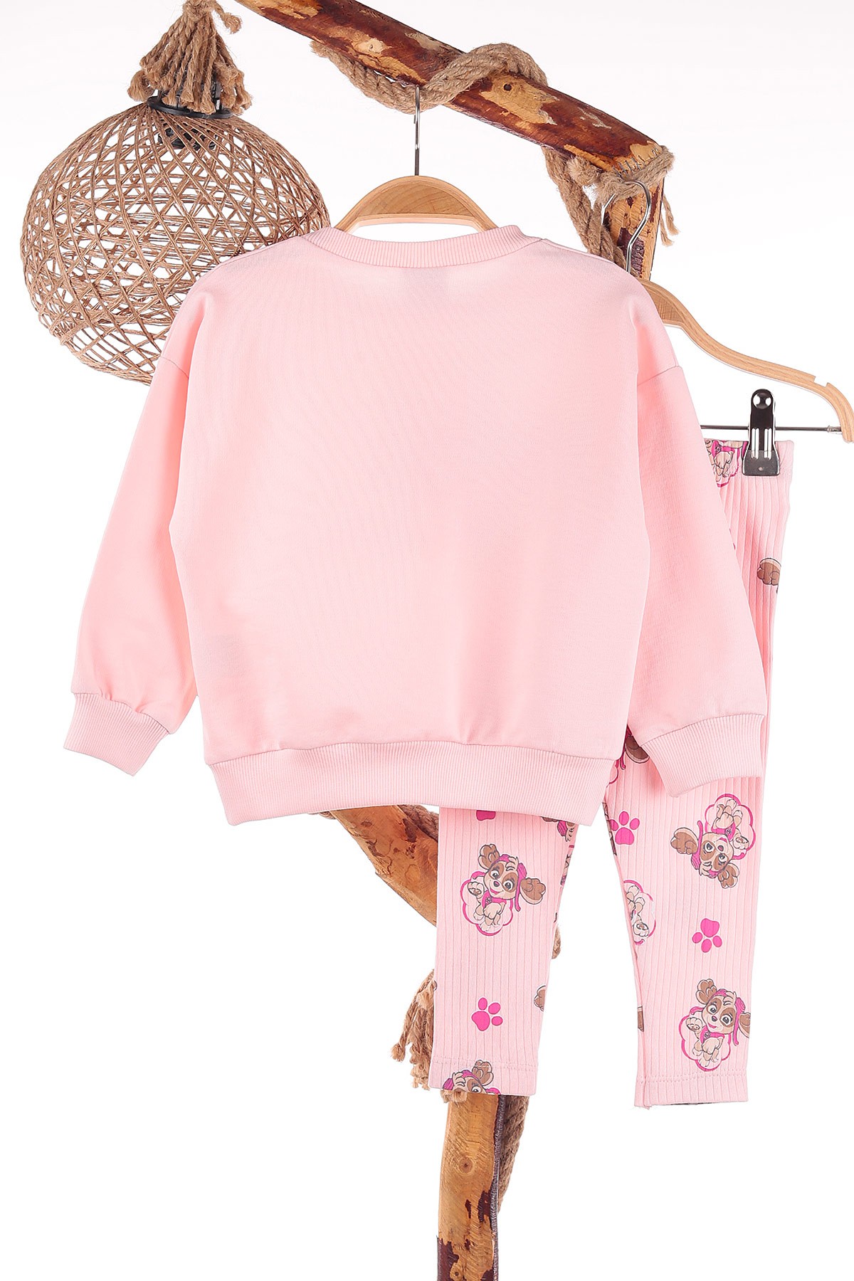 Pembe (2-5 Yaş) Skye Köpek Baskılı Oversize Kesim Kız Çocuk Takım 144538