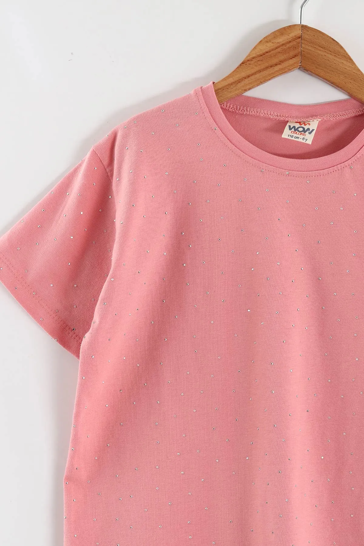 Pembe (2-5 Yaş) Taşlı Şortlu Kız Çocuk Takım 464538