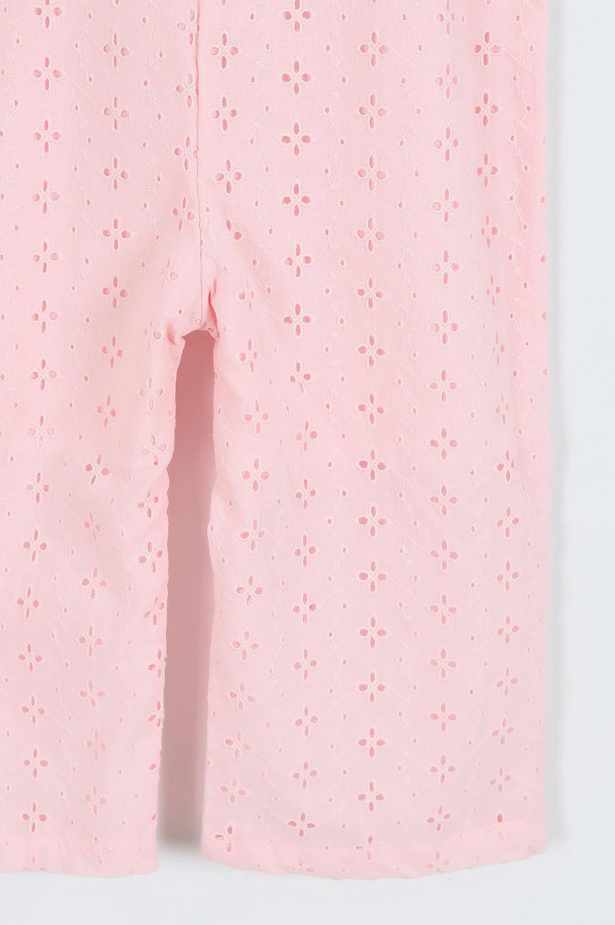 Pembe (2-6 Yaş)  Brodeli Düğme Aksesuarlı Kız Çocuk Salopet 349723