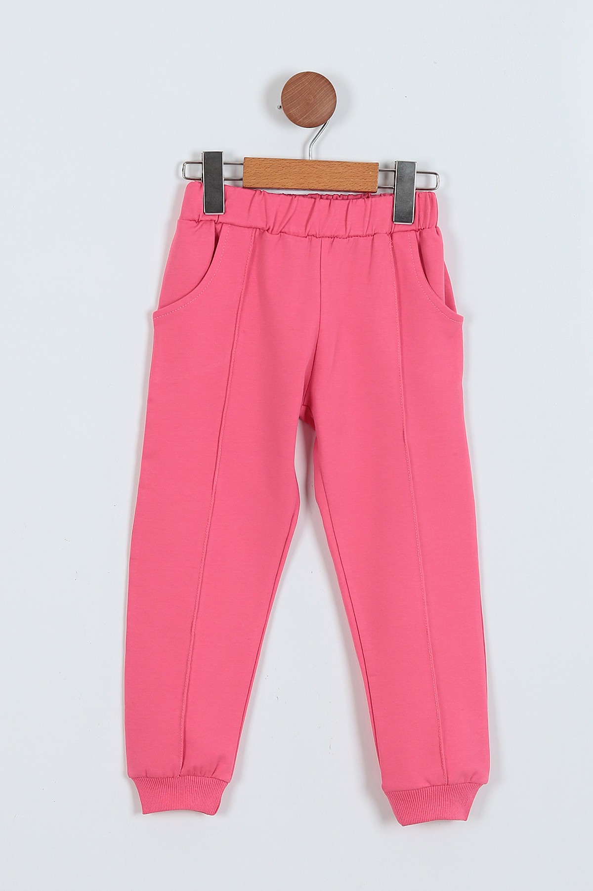 Pembe (2-6 Yaş) Cep Kapaklı İki İp Kız Çocuk Takım 221637