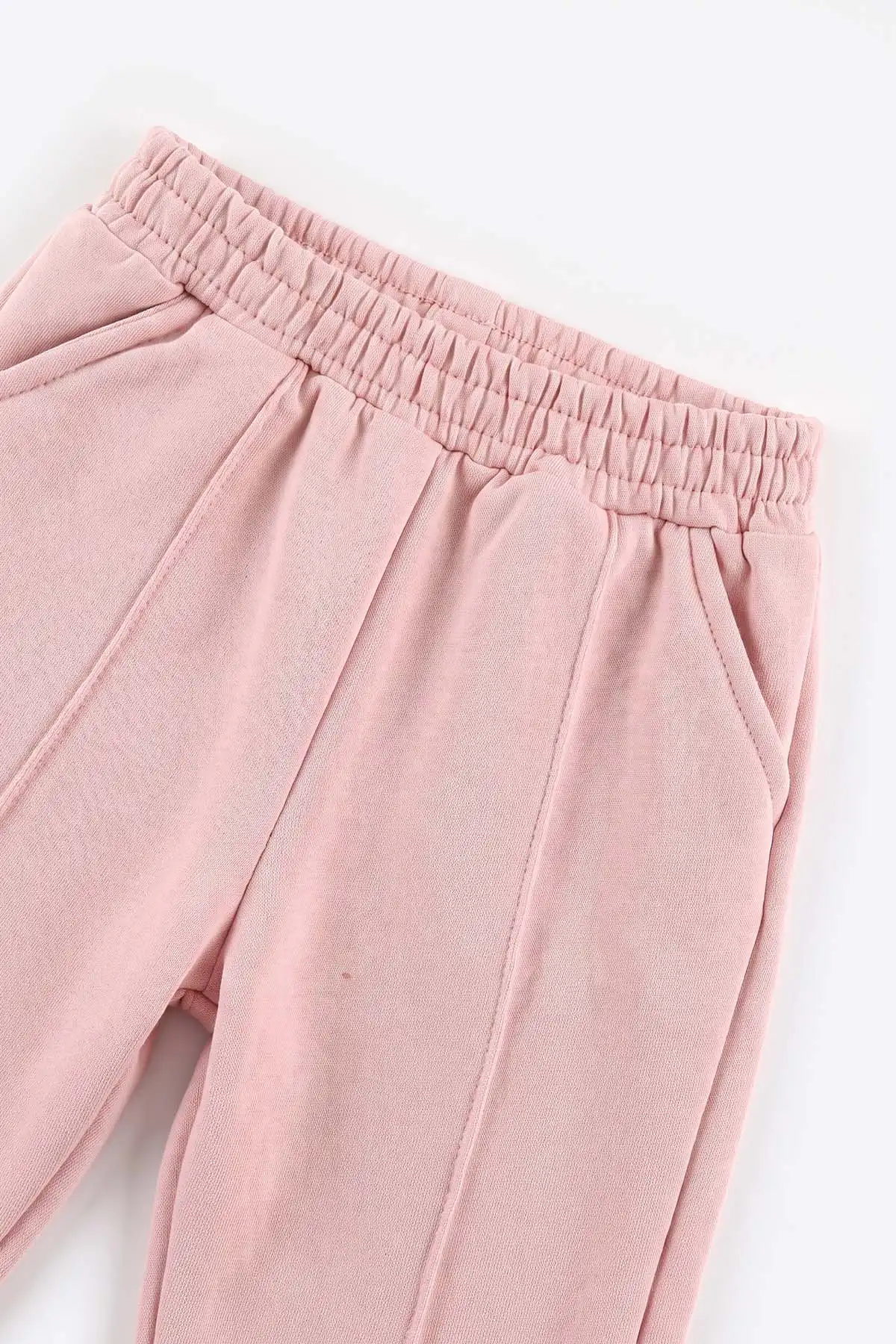 Pembe (2-6 Yaş) Ponponlu  Triko Kazaklı Kız Çocuk Kışlık Takım 483124