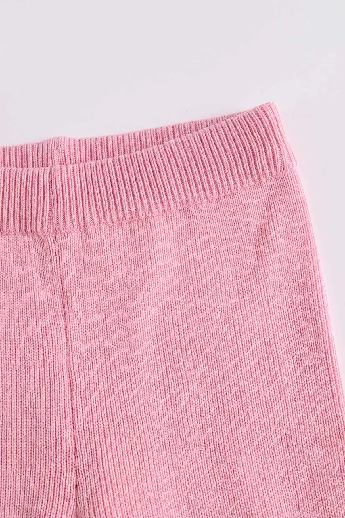 Pembe (2-8 Yaş) Boru Paça Triko Kız Çocuk Pantolon 474581