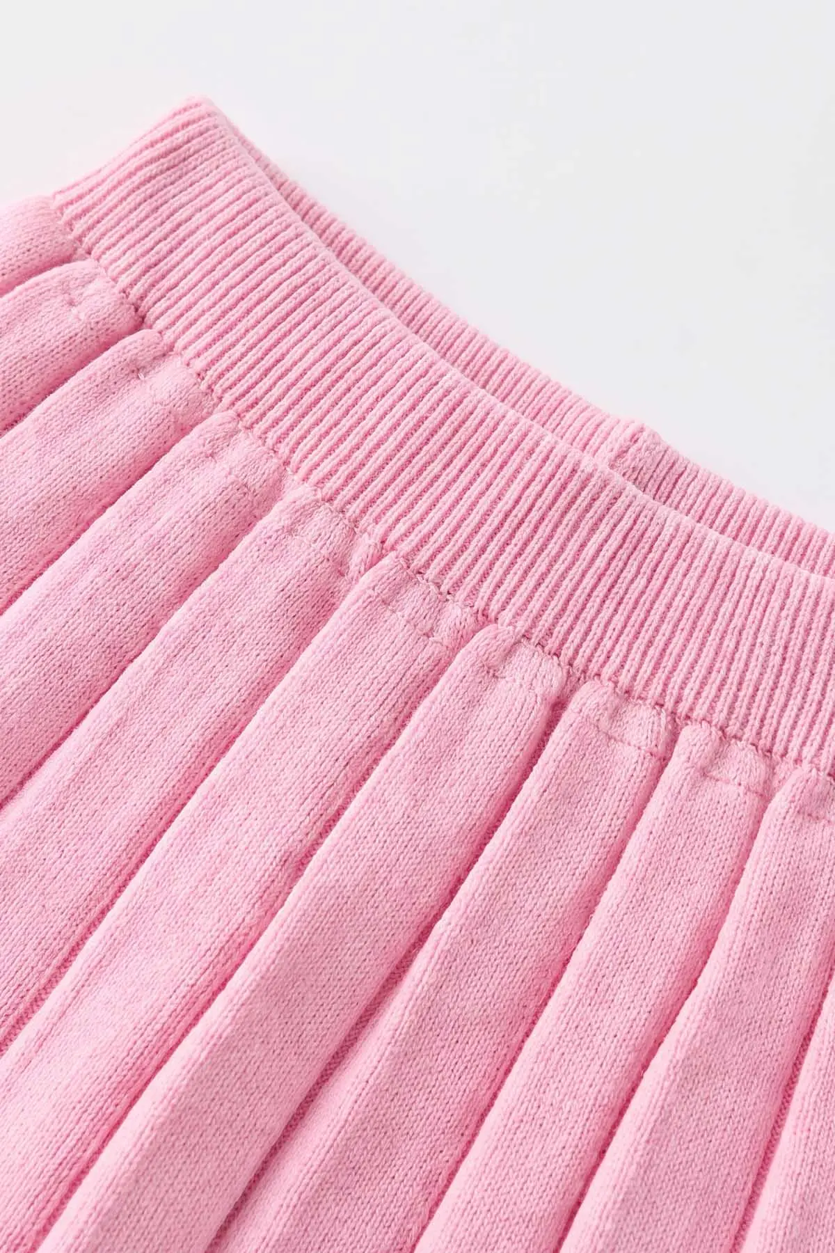 Pembe (2-8 Yaş) Pileli Triko Kız Çocuk Etek 474850