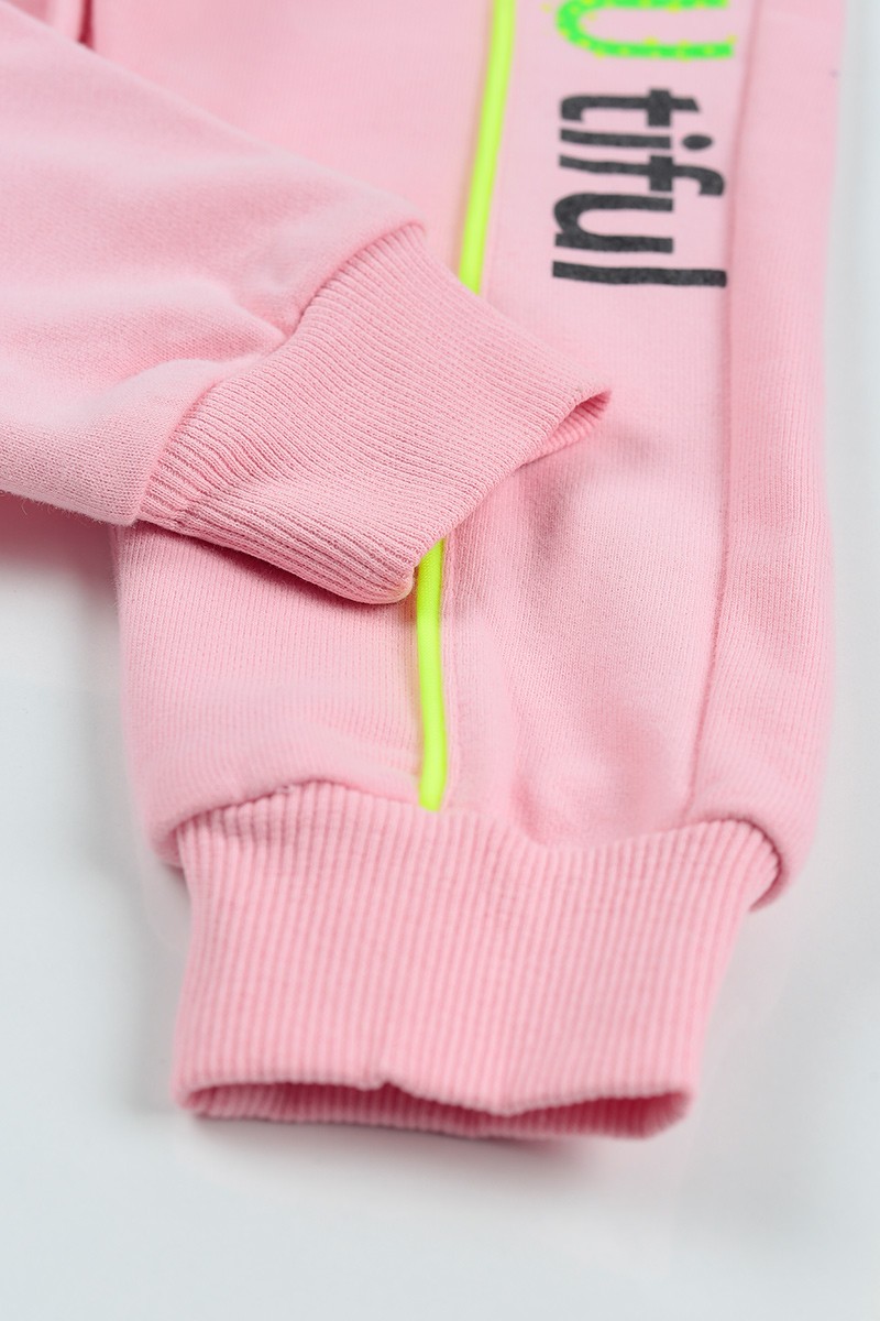 Pembe (2-8 Yaş) You Baskılı Kız Çocuk İkili Takım 96534