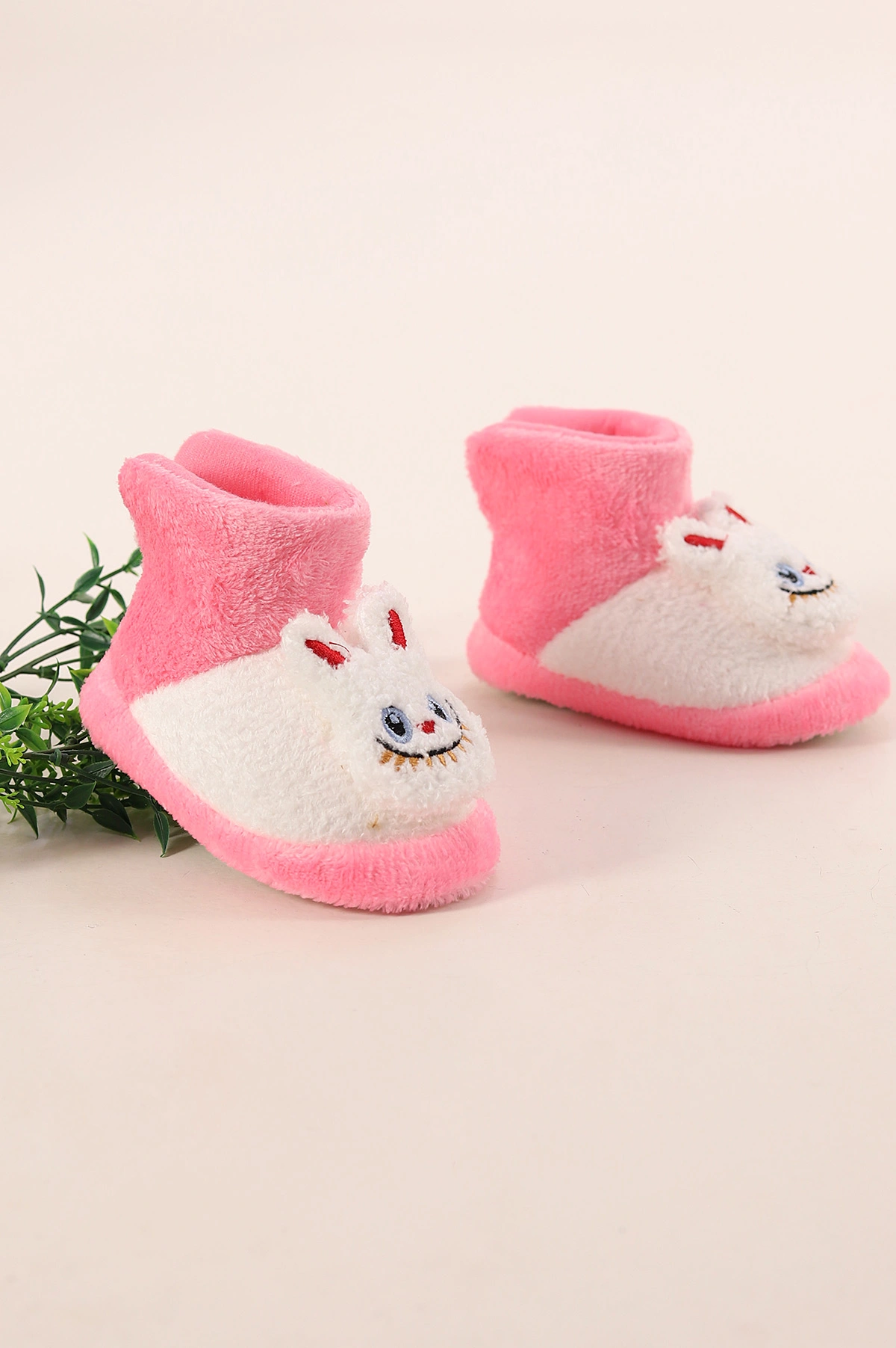 Pembe ( 21 - 24 ) Peluş Figürlü Kız Bebek Panduf 394649