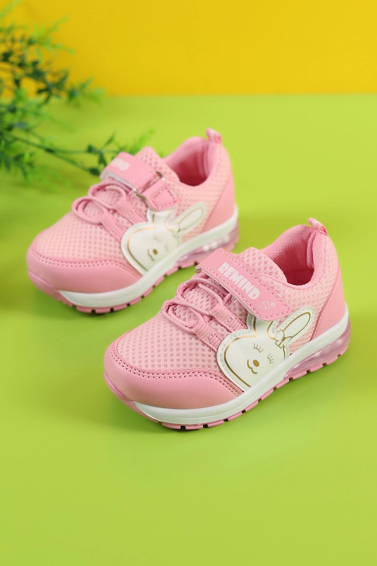 Pembe (21-25 Bebe) Işıklı Desenli Cırtlı Bebe Spor Ayakkabı 258612