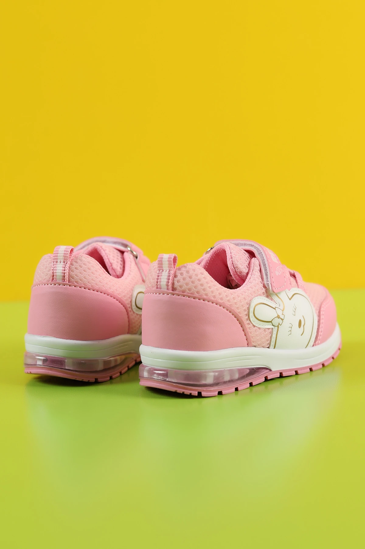 Pembe (21-25 Bebe) Işıklı Desenli Cırtlı Bebe Spor Ayakkabı 258612