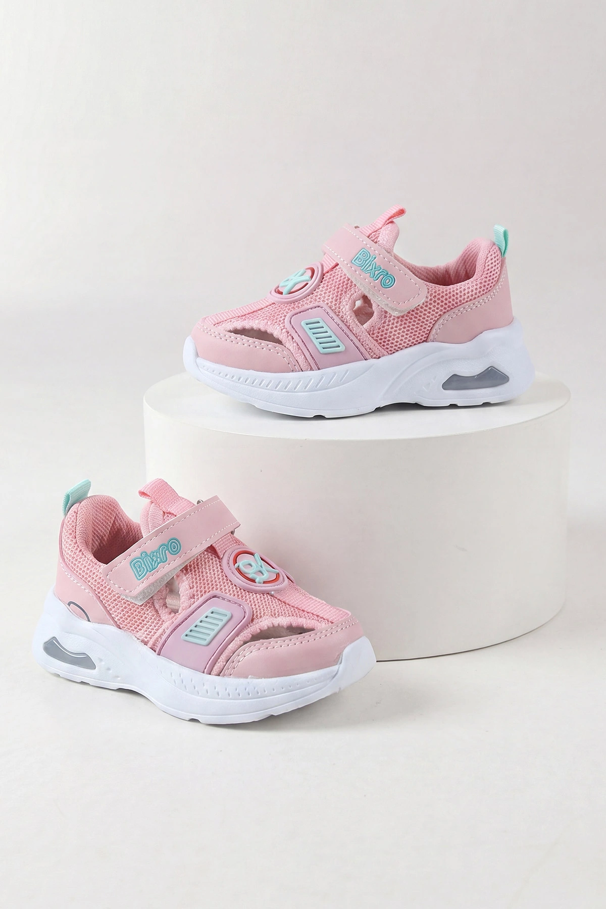 Pembe ( 22 - 25 ) Cırt Bantlı Işıklı Kız Bebek Spor Ayakkabı 467839