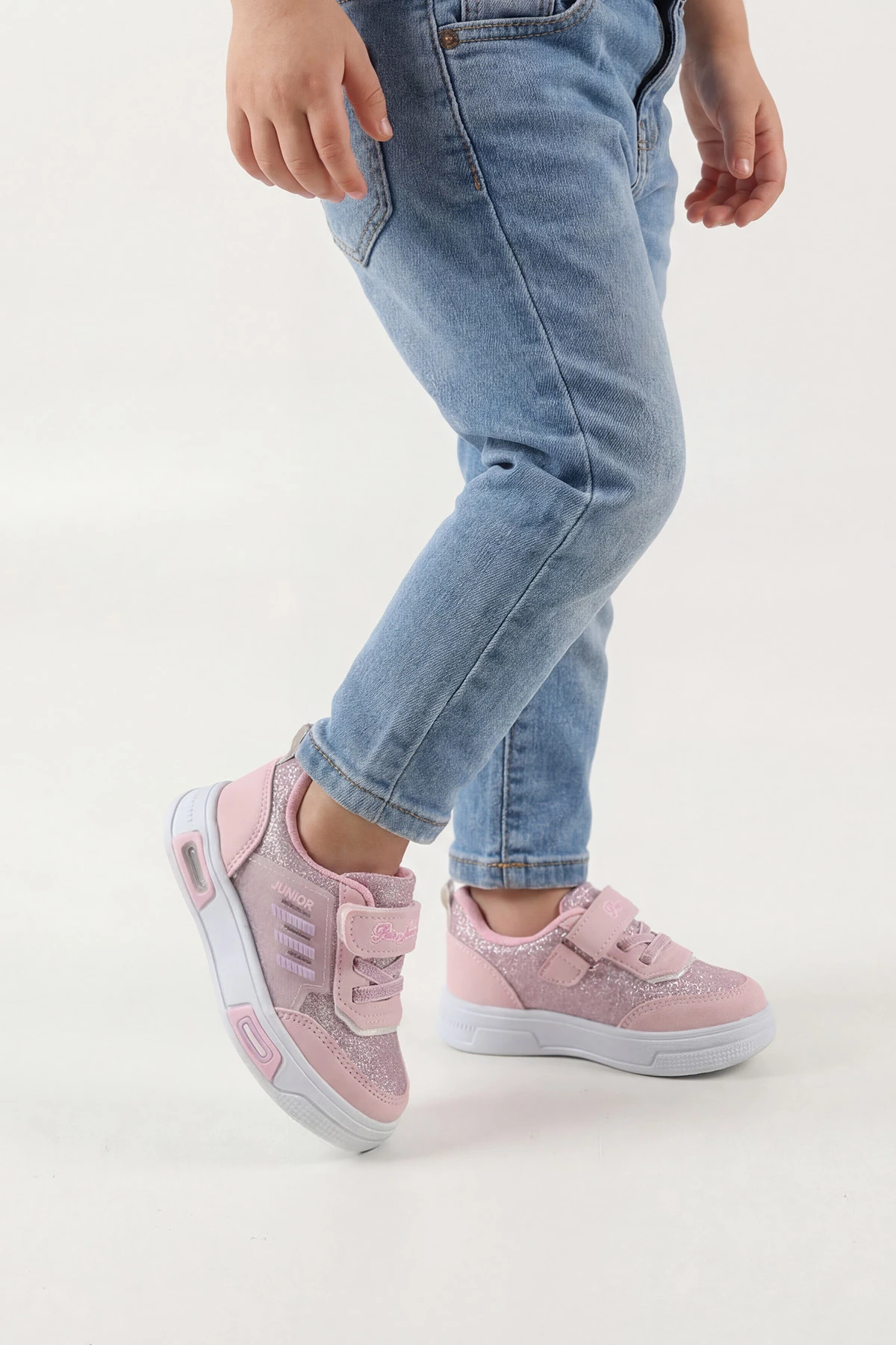 Pembe ( 22 - 25 ) Sim Detaylı Cırt Bantlı Kız Bebek Spor Ayakkabı 443397