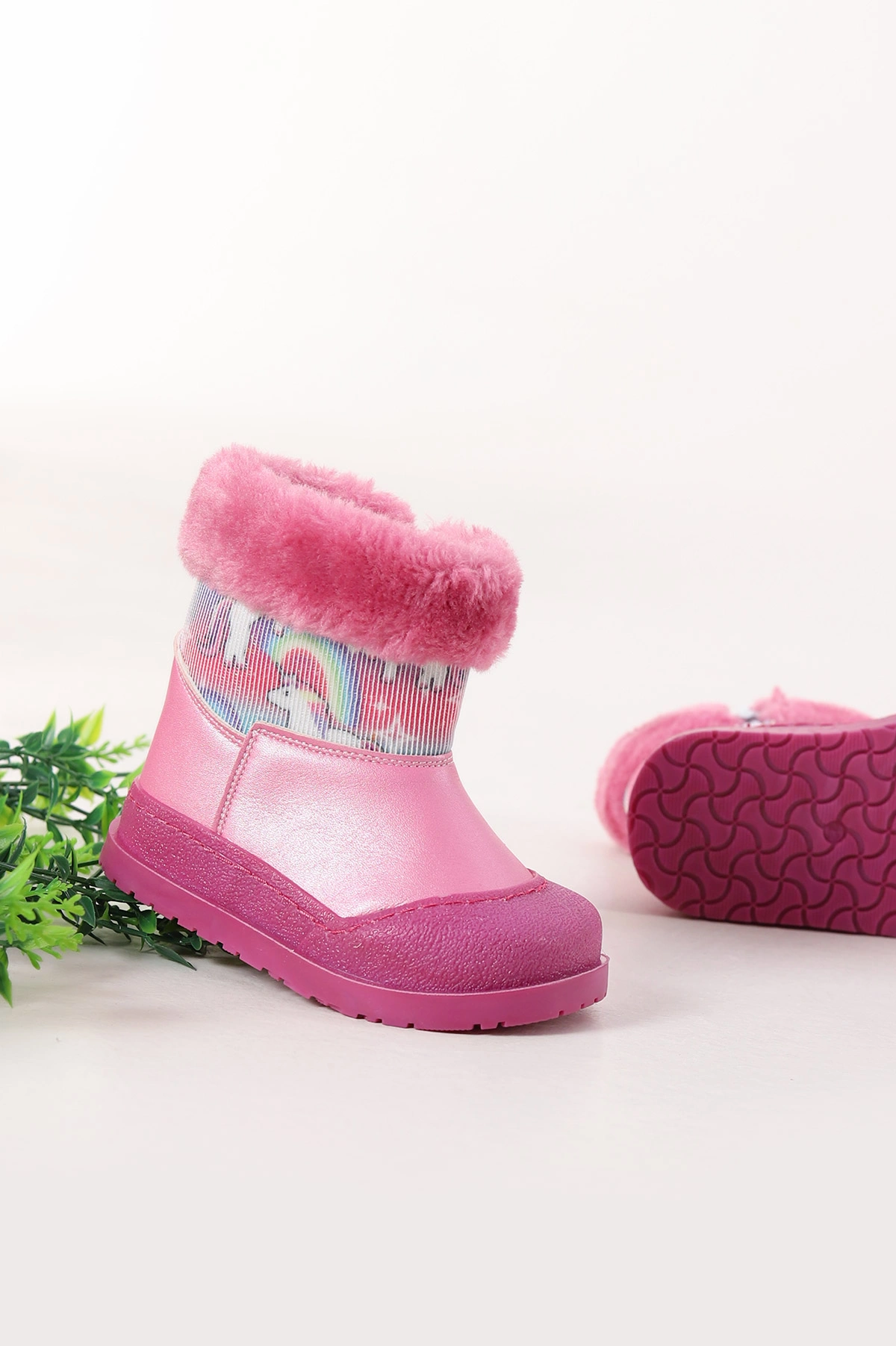 Pembe ( 22 - 26 ) İçi Kürklü Fermuarlı Kız Bebek Bot 404546