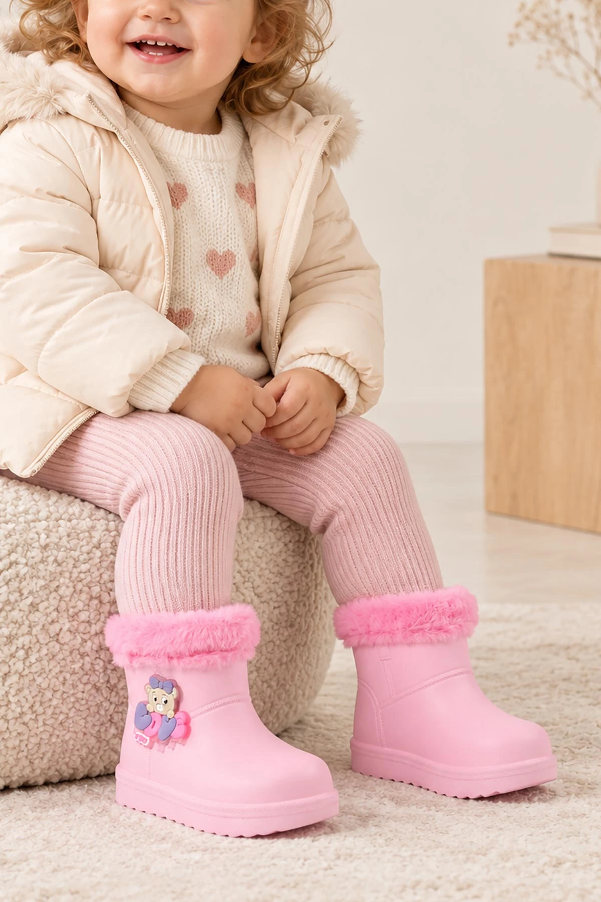 Pembe ( 24 - 35 ) Işıklı Kız Çocuk Bot 499599