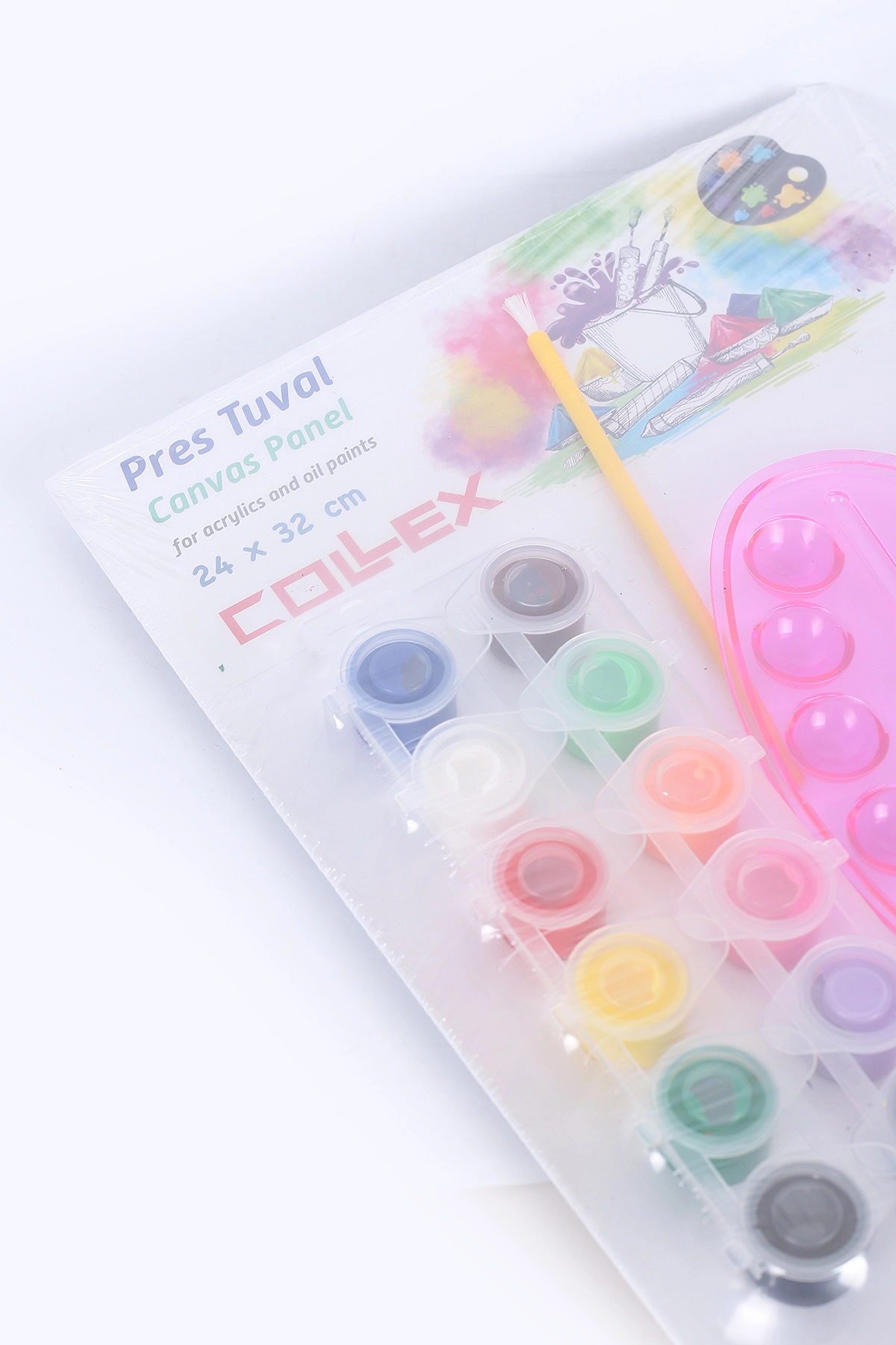 Pembe 24x32 Cm Collex Pres Tuval Seti Şövaleli 384367