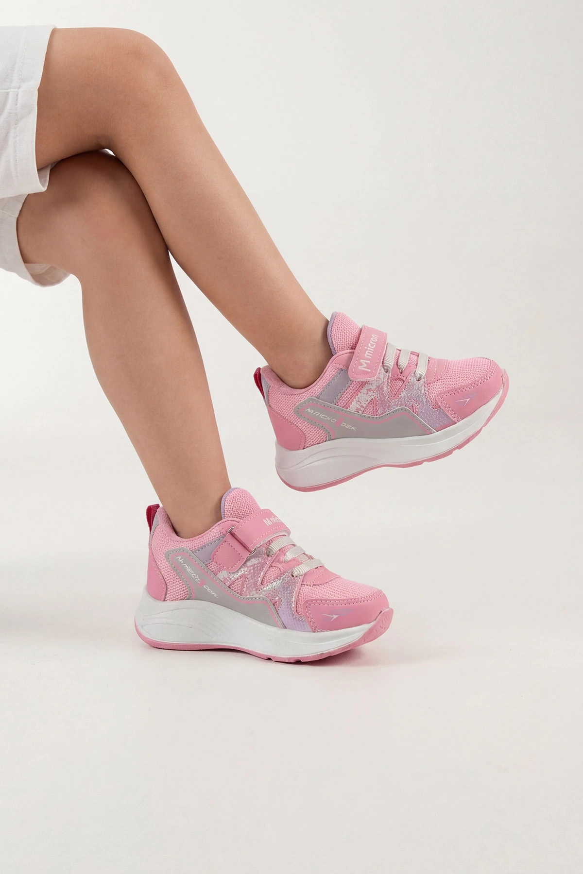 Pembe ( 26 - 30 ) Cırt Bantlı Kız Çocuk Spor Ayakkabı 444605