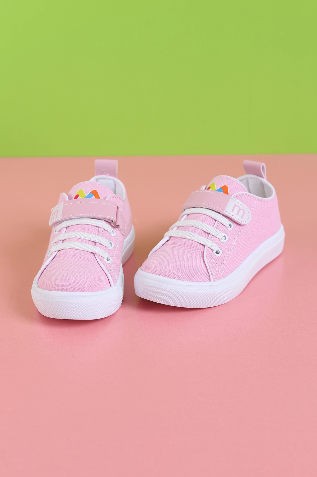 Pembe (26-30 Patik) Keten Bağcıklı Cırtlı Unisex Çocuk Ayakkabı 276147