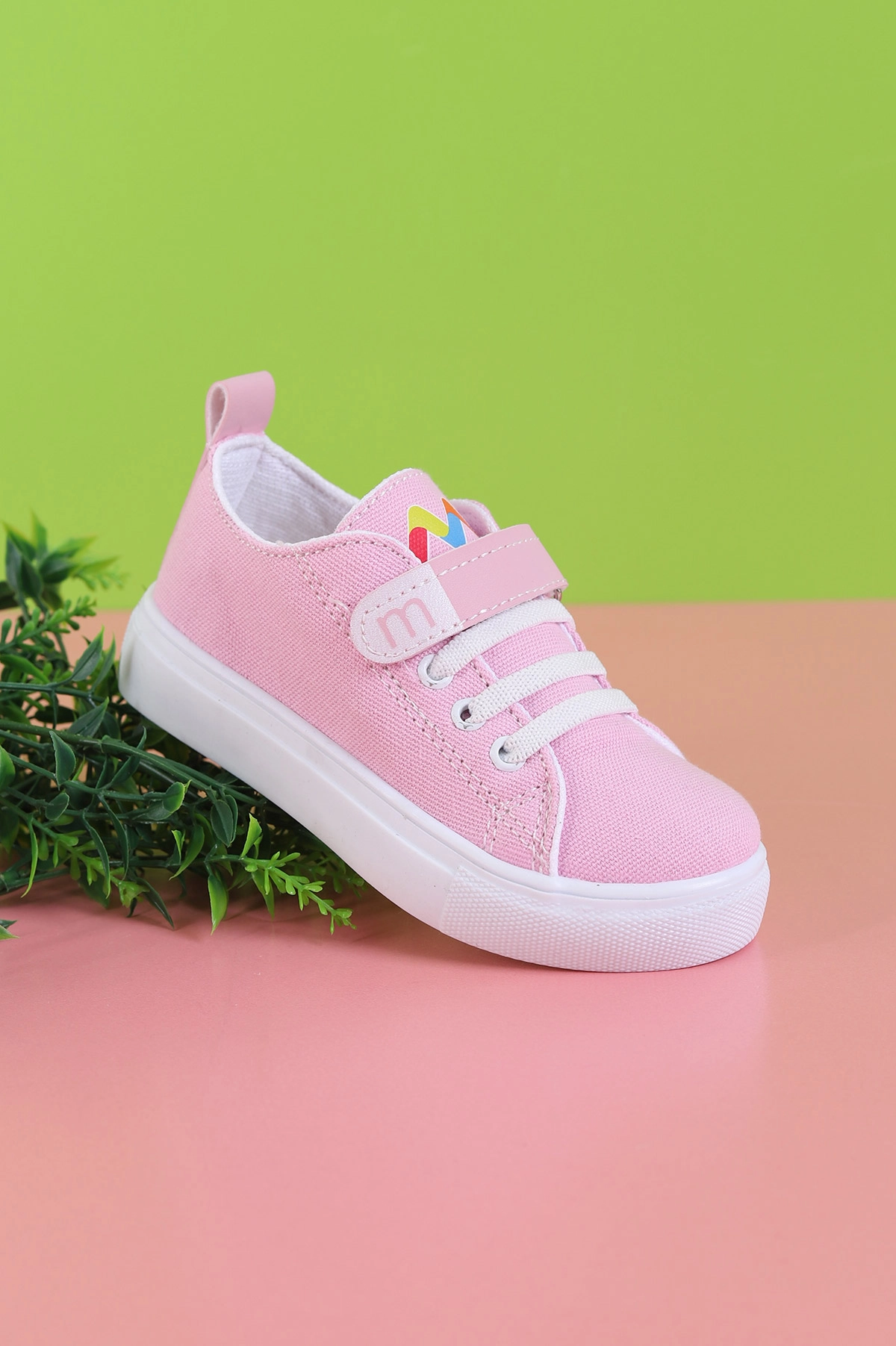 Pembe (26-30 Patik) Keten Bağcıklı Cırtlı Unisex Çocuk Ayakkabı 276147