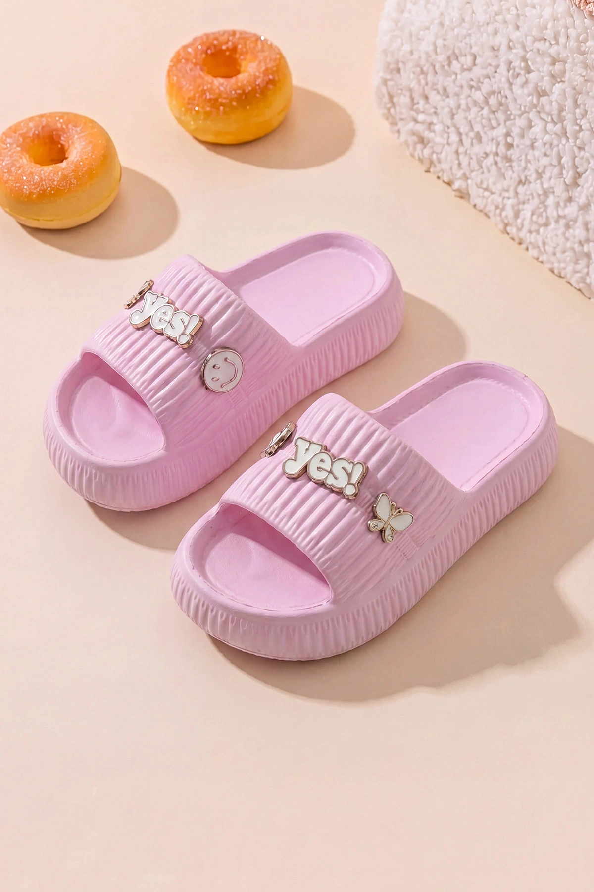 Pembe ( 26 - 35 ) Figürlü Kız Çocuk Terlik 464852